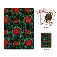 Mid Century Retro Floral 1970s 1960s Pattern 72 Playing Cards Single Design (rectangle)