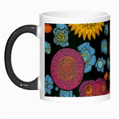 Mid Century Retro Floral 1970s 1960s Pattern 77 Morph Mug