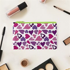 Heart Pattern Repetition Background Cosmetic Bag (xs)