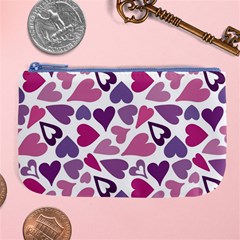 Heart Pattern Repetition Background Large Coin Purse