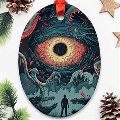 Monsters Nightmare Oval Ornament (two Sides)