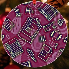 Abstract Art Pattern Design Background Uv Print Acrylic Ornament Round