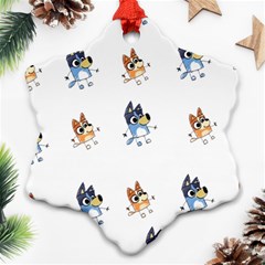 Bluey, Bluey Merch, Bluey Pattern, Bluey Bluey, Bingo, Bluey Design, Bluey Dog Snowflake Ornament (two Sides)
