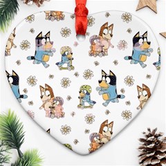 Bluey, Bluey Merch, Bluey Pattern, Bluey Bluey, Bingo, Bluey Design, Bluey Dog Heart Ornament (two Sides)