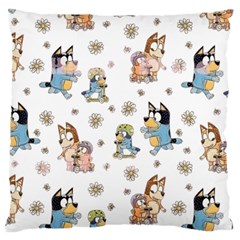 Bluey, Bluey Merch, Bluey Pattern, Bluey Bluey, Bingo, Bluey Design, Bluey Dog Large Cushion Case (one Side)