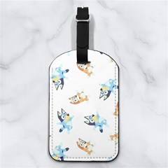 Bluey, Bluey Merch, Bluey Pattern, Bluey Bluey, Bingo, Bluey Design, Bluey Dog Nappa Leather Luggage Tag Rectangle