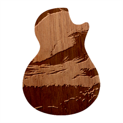 Ocean Sea Waves Guitar Shape Wood Guitar Pick Holder Case And Picks Set