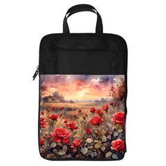 Roses Flower Field Sunset Nature Foldable Shoe Storage Bag
