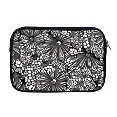 Mid Century Retro Floral 1970s 1960s Pattern 73 Apple Macbook Pro 17  Zipper Case