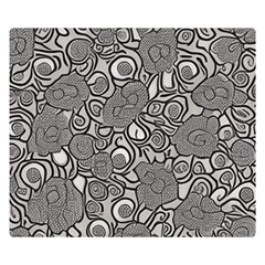 Mid Century Retro Floral 1970s 1960s Pattern 85 50  X 40  Two Sides Premium Plush Fleece Blanket (kids Size)