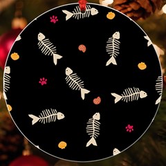 Pattern Design Seamless Fishbone Uv Print Acrylic Ornament Round