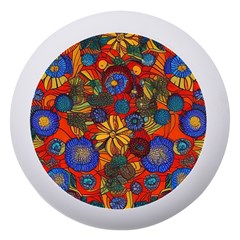 Mid Century Retro Floral 1970s 1960s Pattern 69 Dento Box With Mirror