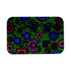 Mid Century Retro Floral 1970s 1960s Pattern 59 Open Lid Metal Box (silver)  