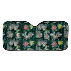 Mid Century Retro Floral 1970s 1960s Pattern 62 Car Windshield Sunshade