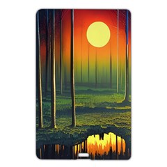Outdoors Night Moon Full Moon Trees Setting Scene Forest Woods Light Moonlight Nature Wilderness Lan Name Card Style Usb Flash Drive