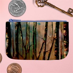 Woodland Woods Forest Trees Nature Outdoors Mist Moon Background Artwork Book Large Coin Purse