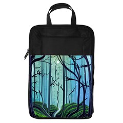 Nature Outdoors Night Trees Scene Forest Woods Light Moonlight Wilderness Stars Foldable Shoe Storage Bag