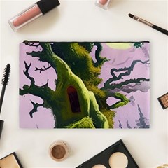 Outdoors Night Full Moon Setting Scene Woods Light Moonlight Nature Wilderness Landscape Cosmetic Bag (large)