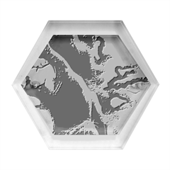 Outdoors Night Full Moon Setting Scene Woods Light Moonlight Nature Wilderness Landscape Hexagon Wood Jewelry Box