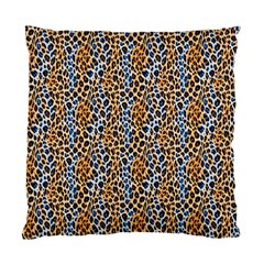 Blue Brown Leopard Standard Cushion Case (one Side)