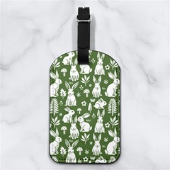 Easter Bunny Pattern Nappa Leather Luggage Tag Rectangle