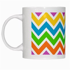 Chevron Pattern Design Texture White Mug
