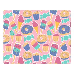 Ice Cream Donut Sweets Candie 80  X 56  Two Sides Premium Plush Fleece Blanket (large)