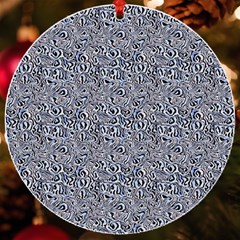 Blue Black Snake Pattern Uv Print Acrylic Ornament Round