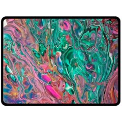Green Pour 80  X 56  Fleece Blanket (large)