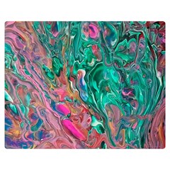 Green Pour 60  X 50  Two Sides Premium Plush Fleece Blanket (teen Size)