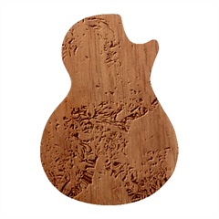 Collage  Guitar Shape Wood Guitar Pick Holder Case And Picks Set