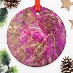 Pink Blend Round Ornament (two Sides)