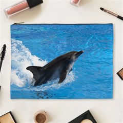 Swimming Dolphin Cosmetic Bag (xl)